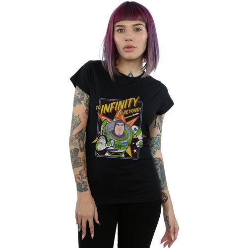 Abbigliamento Donna T-shirts a maniche lunghe Disney Toy Story 4 Buzz To Infinity Nero