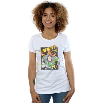 Abbigliamento Donna T-shirts a maniche lunghe Disney Toy Story 4 Buzz To Infinity Bianco