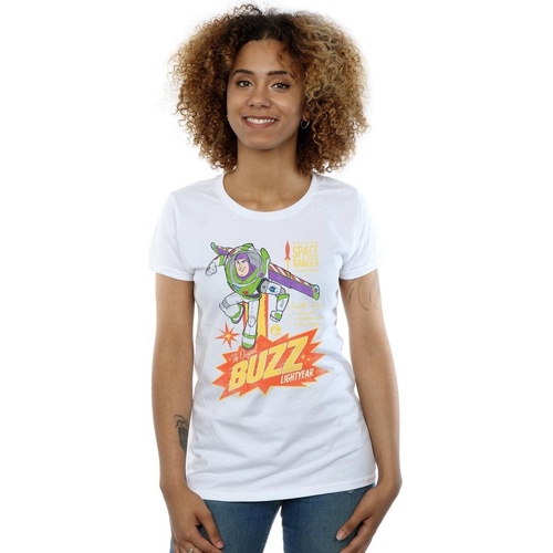 Abbigliamento Donna T-shirts a maniche lunghe Disney Toy Story 4 The Original Buzz Lightyear Bianco