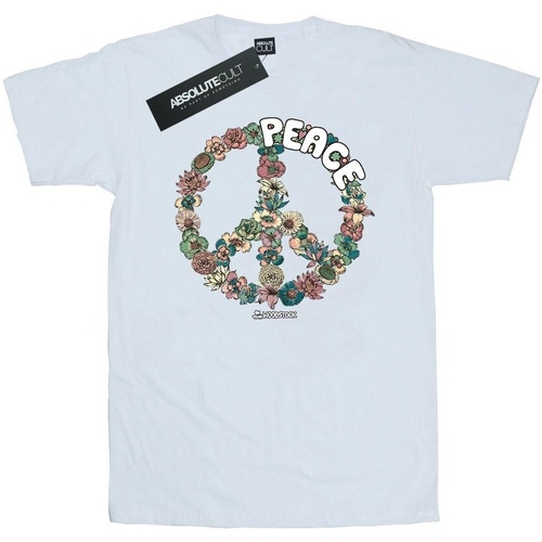 Abbigliamento Uomo T-shirts a maniche lunghe Woodstock Floral Peace Bianco