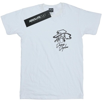 Abbigliamento Uomo T-shirts a maniche lunghe Janis Joplin Outline Sketched Bianco