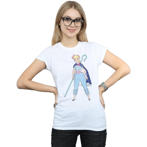 Abbigliamento Donna T-shirts a maniche lunghe Disney Toy Story 4 Bo Peep Pose Bianco