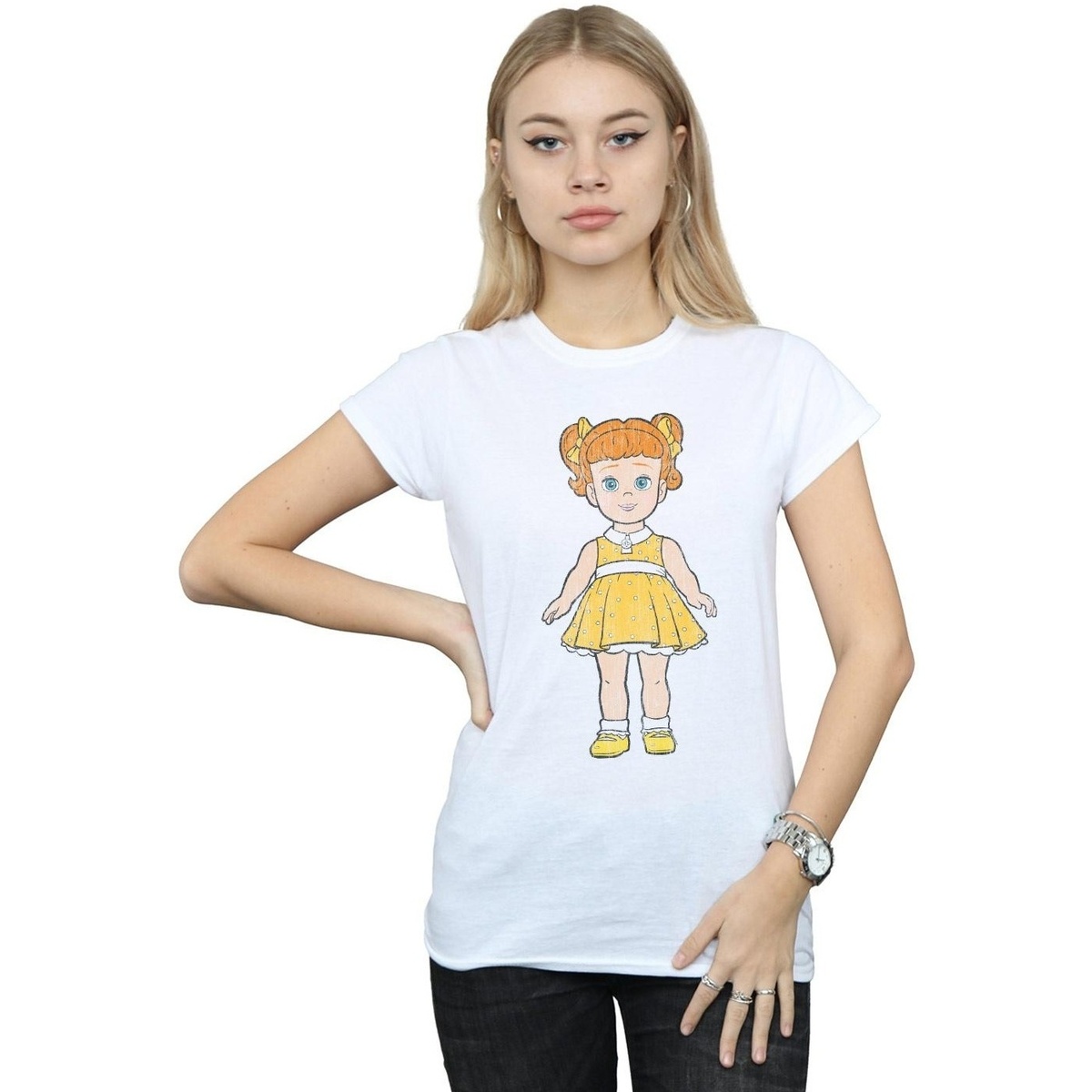 Abbigliamento Donna T-shirts a maniche lunghe Disney Toy Story 4 Gabby Gabby Pose Bianco