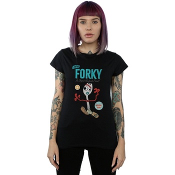 Abbigliamento Donna T-shirts a maniche lunghe Disney Toy Story 4 Forky Handmade Friend Nero