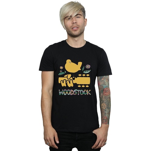 Abbigliamento Uomo T-shirts a maniche lunghe Woodstock Bird Aztec Pattern Nero