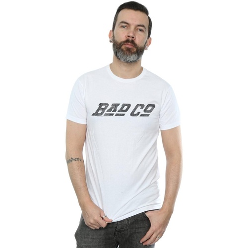 Abbigliamento Uomo T-shirts a maniche lunghe Bad Company Straight Logo Bianco