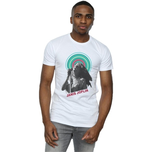Abbigliamento Uomo T-shirts a maniche lunghe Janis Joplin Halo Photo Bianco