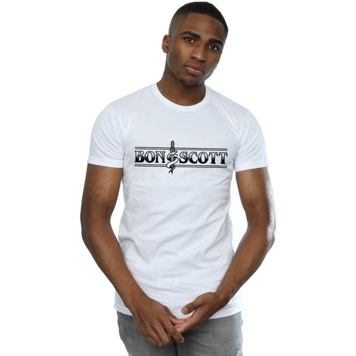 Abbigliamento Uomo T-shirts a maniche lunghe Bon Scott Bemguit Grime Bianco