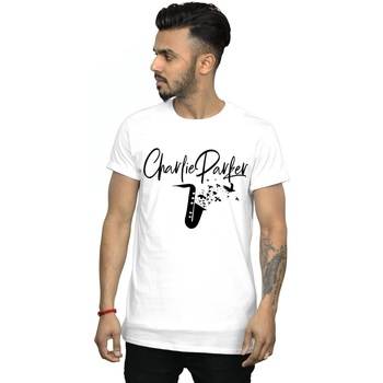 Abbigliamento Uomo T-shirts a maniche lunghe Charlie Parker Bird Sounds Bianco