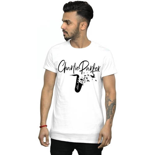 Abbigliamento Uomo T-shirts a maniche lunghe Charlie Parker Bird Sounds Bianco