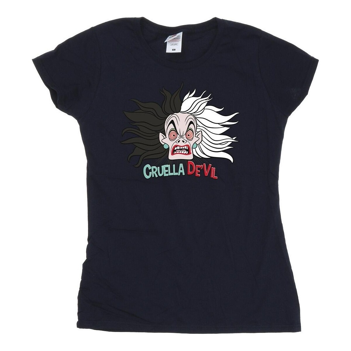Abbigliamento Donna T-shirts a maniche lunghe Disney 101 Dalmatians Cruella De Vil Crazy Mum Blu