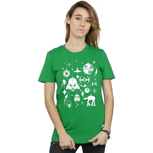 Abbigliamento Donna T-shirts a maniche lunghe Disney Christmas Decorations Verde
