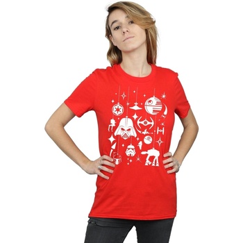Abbigliamento Donna T-shirts a maniche lunghe Disney Christmas Decorations Rosso