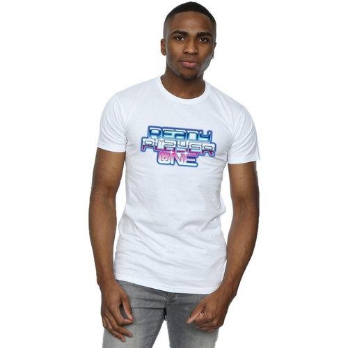 Abbigliamento Uomo T-shirts a maniche lunghe Ready Player One Gradient Logo Bianco