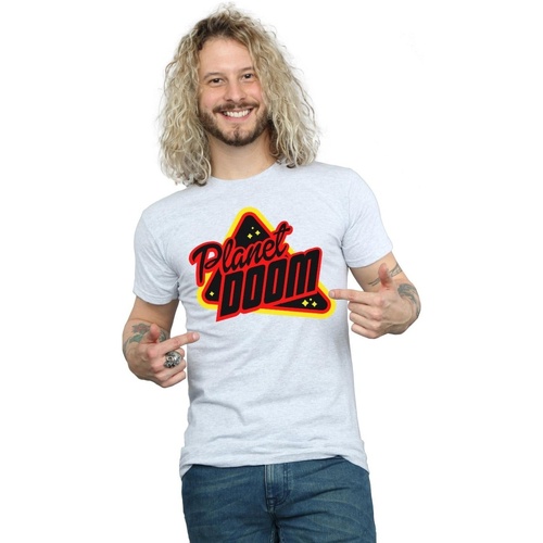 Abbigliamento Uomo T-shirts a maniche lunghe Ready Player One Planet Doom Logo Grigio