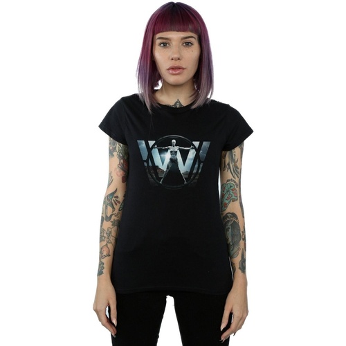 Abbigliamento Donna T-shirts a maniche lunghe Westworld Main Logo Nero