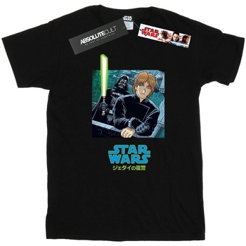 Abbigliamento Donna T-shirts a maniche lunghe Disney Vader And Luke Anime Nero