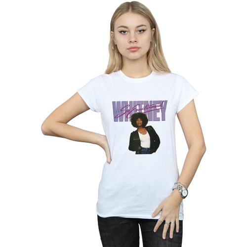 Abbigliamento Donna T-shirts a maniche lunghe Whitney Houston So Emotional Album Cover Bianco