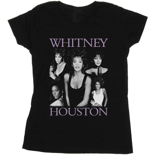 Abbigliamento Donna T-shirts a maniche lunghe Whitney Houston Multiple Pose Nero
