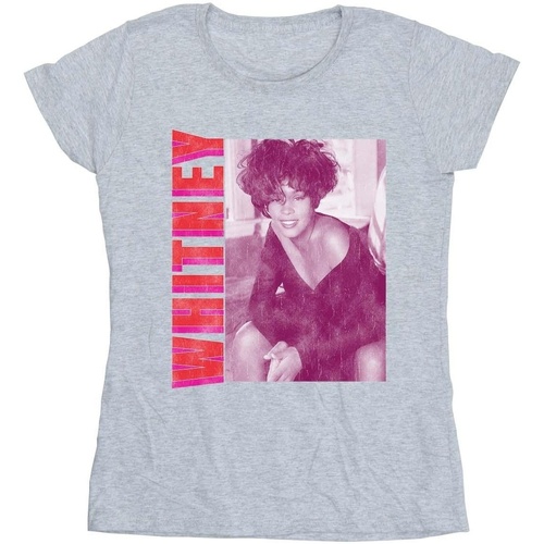 Abbigliamento Donna T-shirts a maniche lunghe Whitney Houston WHITNEY Pose Grigio