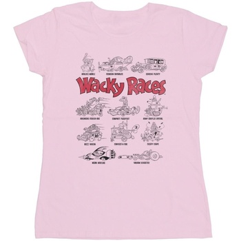 Abbigliamento Donna T-shirts a maniche lunghe Wacky Races Car Lineup Rosso