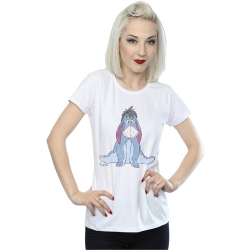 Abbigliamento Donna T-shirts a maniche lunghe Disney Winnie The Pooh Classic Eeyore Bianco