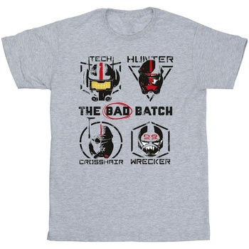 Abbigliamento Uomo T-shirts a maniche lunghe Star Wars: Bad Batch Clone Force 99 Grigio