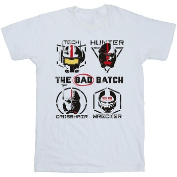 Abbigliamento Uomo T-shirts a maniche lunghe Star Wars: Bad Batch Clone Force 99 Bianco