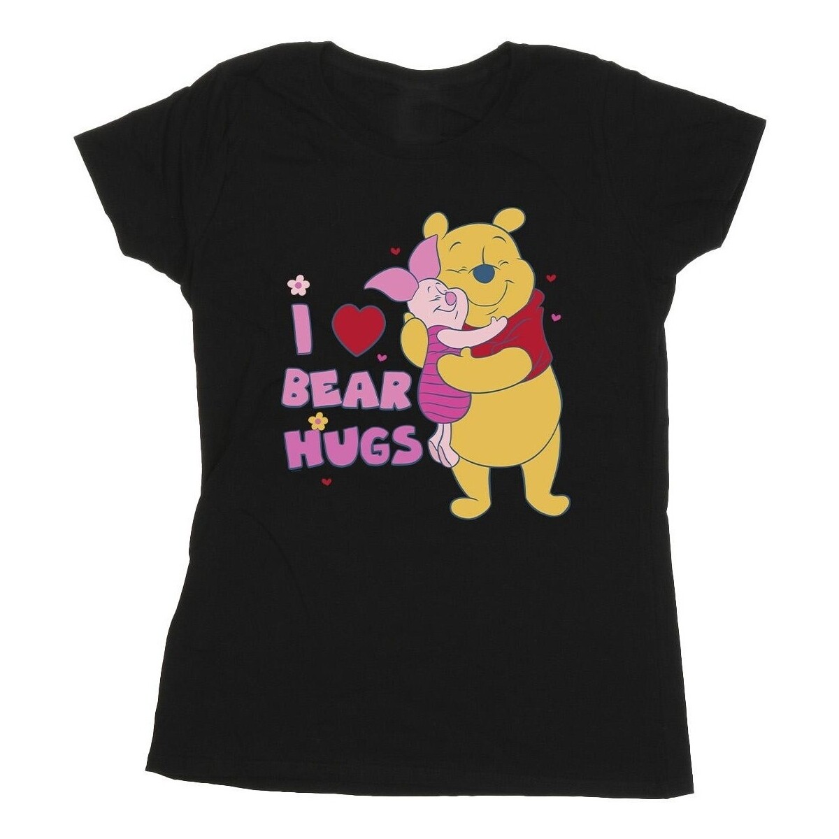 Abbigliamento Donna T-shirts a maniche lunghe Disney Winnie The Pooh Mum Best Hugs Nero