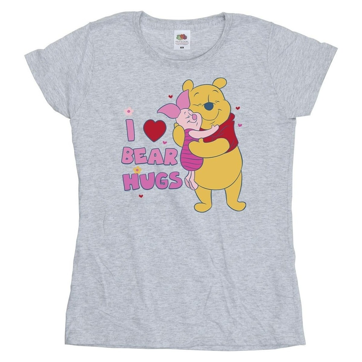 Abbigliamento Donna T-shirts a maniche lunghe Disney Winnie The Pooh Mum Best Hugs Grigio