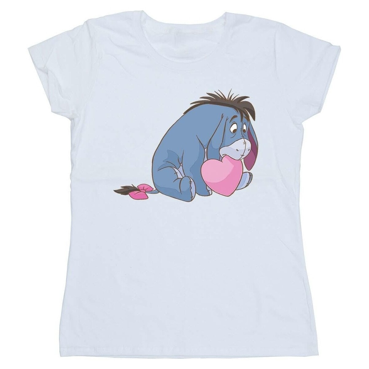 Abbigliamento Donna T-shirts a maniche lunghe Disney Winnie The Pooh Eeyore Mouth Bianco