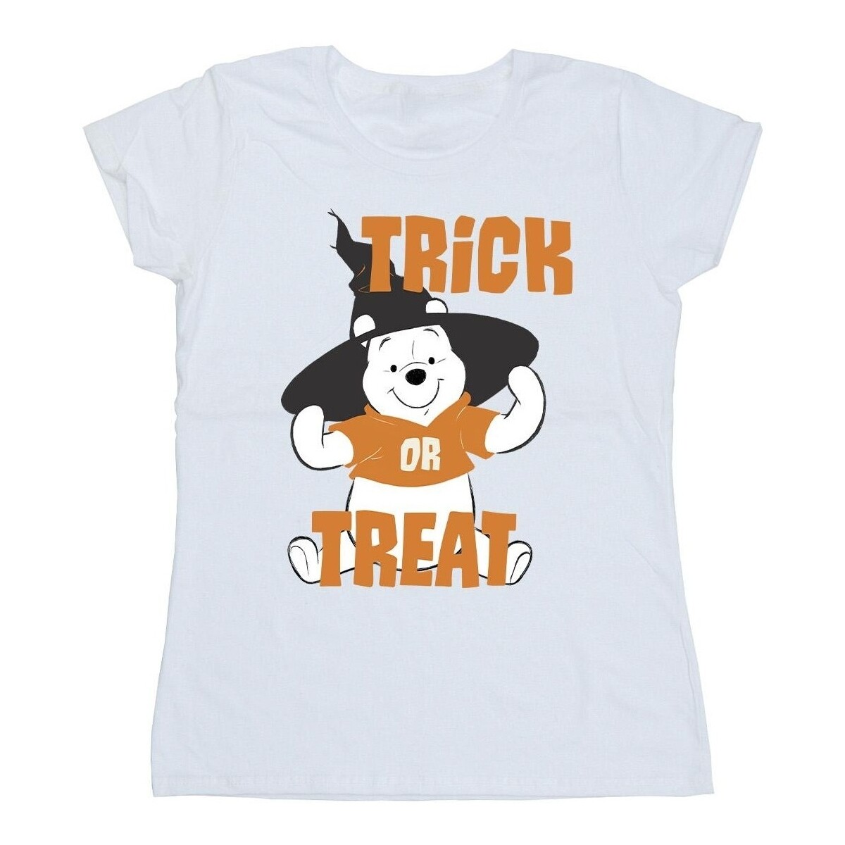 Abbigliamento Donna T-shirts a maniche lunghe Disney Winnie The Pooh Trick Or Treat Bianco