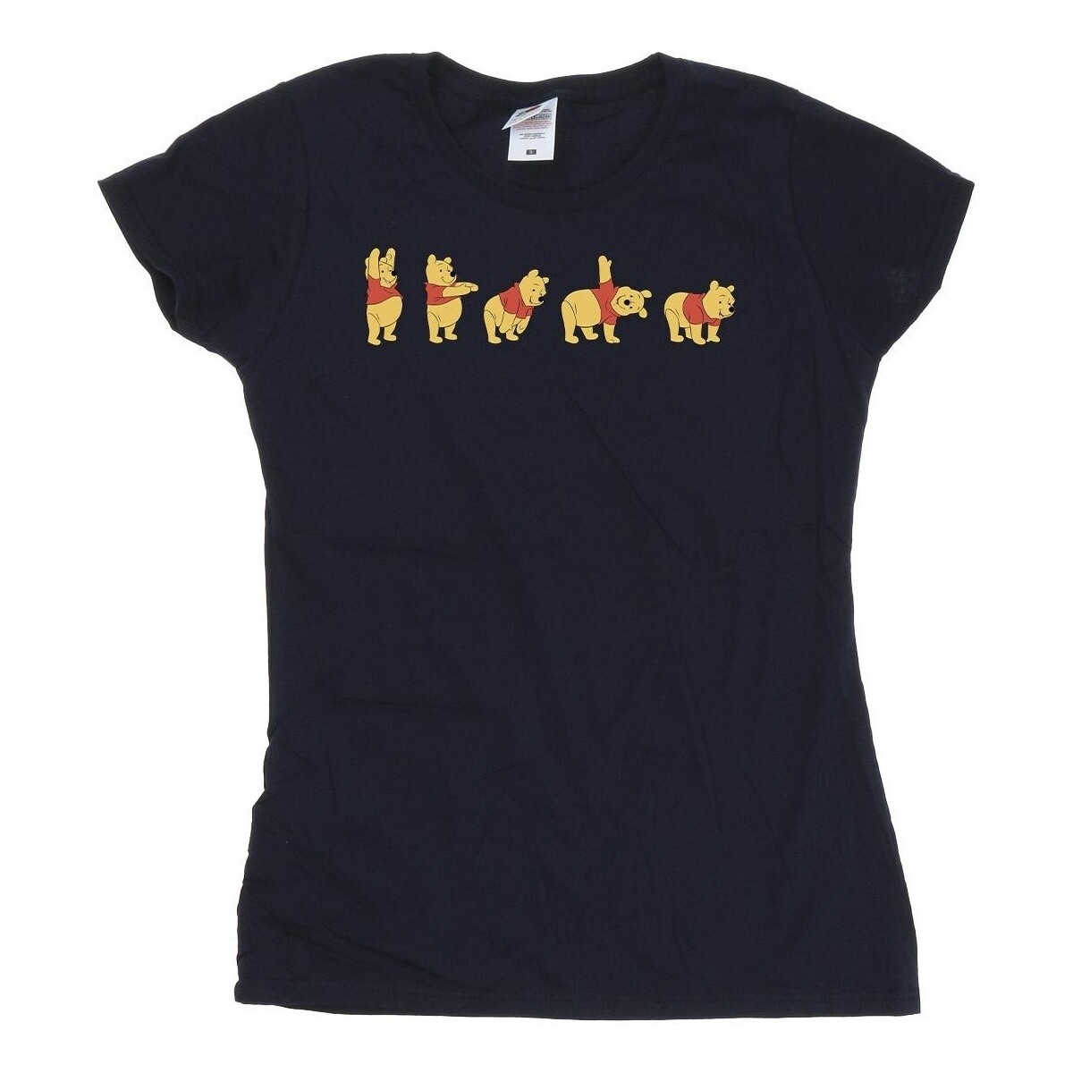 Abbigliamento Donna T-shirts a maniche lunghe Disney Winnie The Pooh Stretching Blu