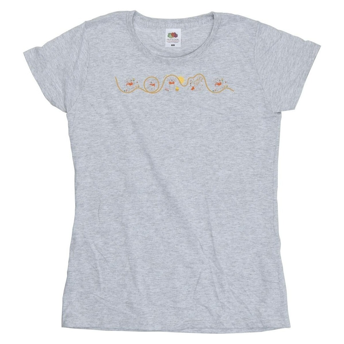Abbigliamento Donna T-shirts a maniche lunghe Disney Winnie The Pooh Tigger Line Grigio