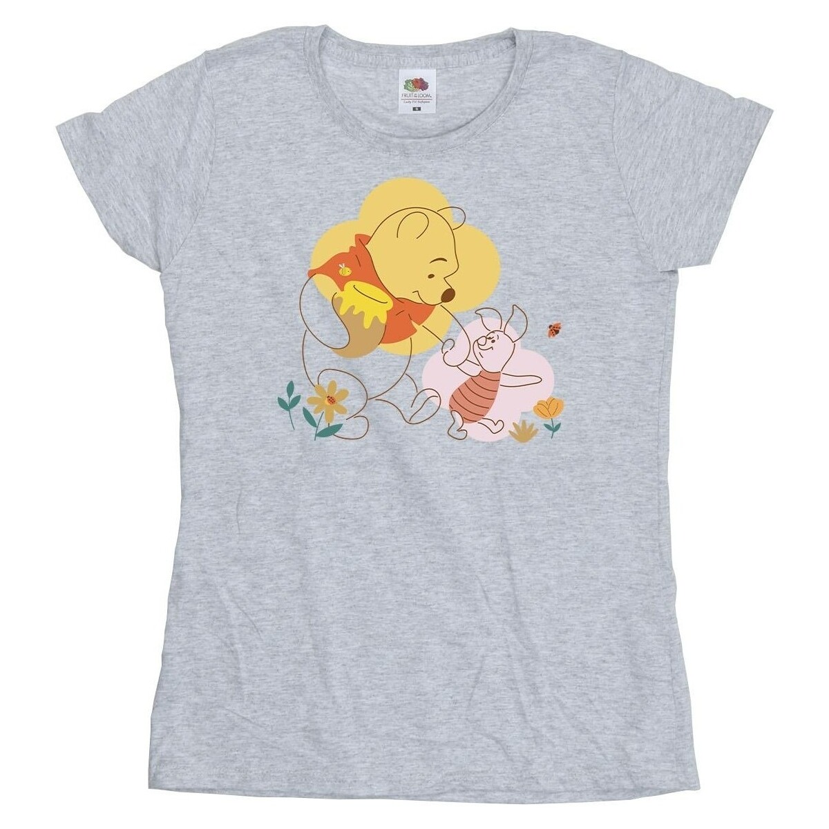 Abbigliamento Donna T-shirts a maniche lunghe Disney Winnie The Pooh Piglet Grigio