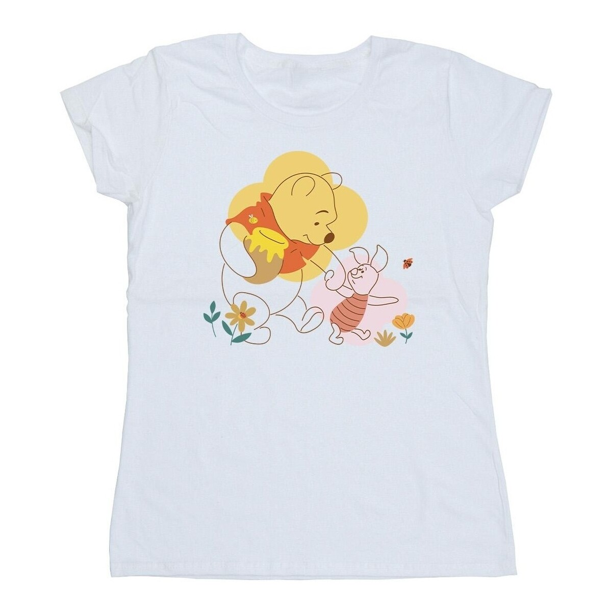 Abbigliamento Donna T-shirts a maniche lunghe Disney Winnie The Pooh Piglet Bianco