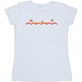 Abbigliamento Donna T-shirts a maniche lunghe Disney Winnie The Pooh Hunny Line Bianco