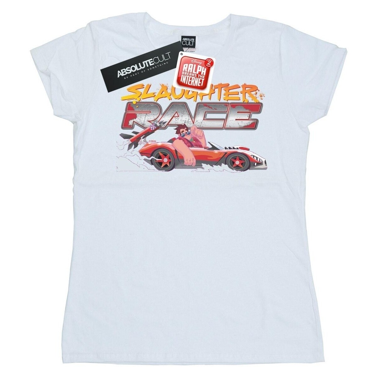 Abbigliamento Donna T-shirts a maniche lunghe Disney Wreck It Ralph Slaughter Race Bianco