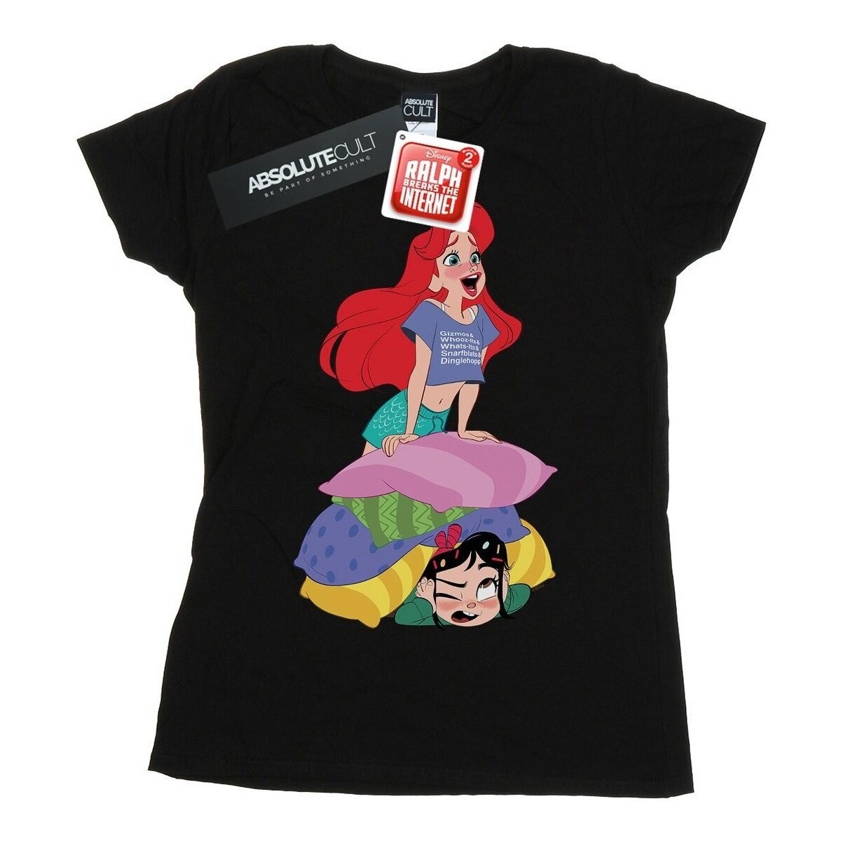Abbigliamento Donna T-shirts a maniche lunghe Disney Wreck It Ralph Ariel And Vanellope Nero