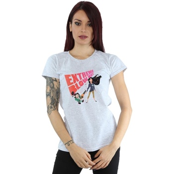 Abbigliamento Donna T-shirts a maniche lunghe Disney Wreck It Ralph Pocahontas And Vanellope Grigio
