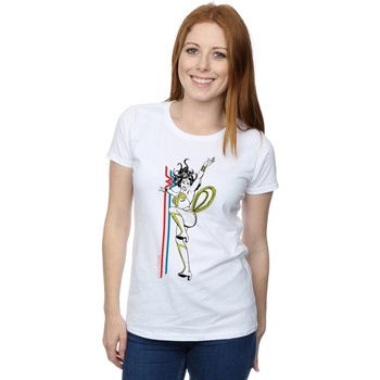 Abbigliamento Donna T-shirts a maniche lunghe Dc Comics  Bianco