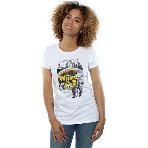 Abbigliamento Donna T-shirts a maniche lunghe The Wizard Of Oz Distressed Movie Poster Bianco