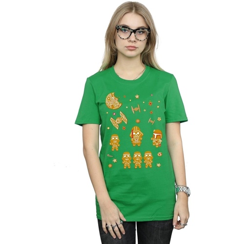 Abbigliamento Donna T-shirts a maniche lunghe Disney Gingerbread Empire Verde