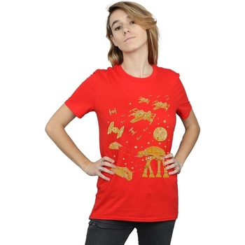 Abbigliamento Donna T-shirts a maniche lunghe Disney Gingerbread Battle Rosso