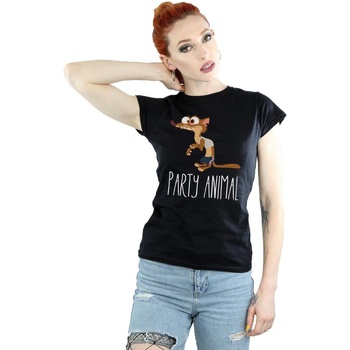 Abbigliamento Donna T-shirts a maniche lunghe Disney Zootropolis Party Animal Nero