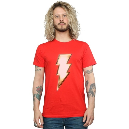 Abbigliamento Uomo T-shirts a maniche lunghe Dc Comics Shazam Bolt Logo Rosso