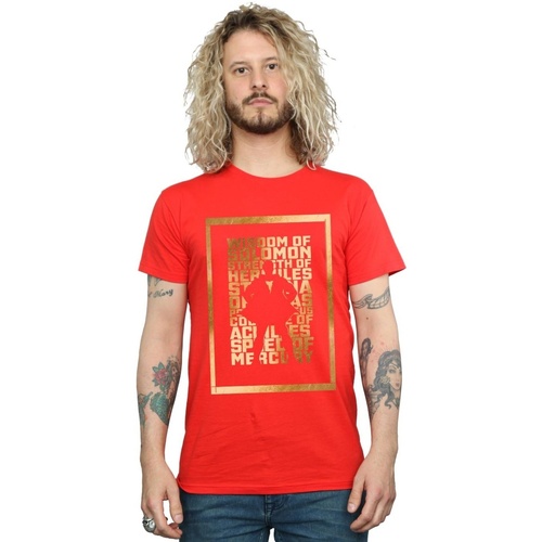 Abbigliamento Uomo T-shirts a maniche lunghe Dc Comics Shazam Gold Text Rosso