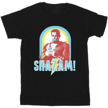 Abbigliamento Uomo T-shirts a maniche lunghe Dc Comics Shazam Buble Gum Frame Nero