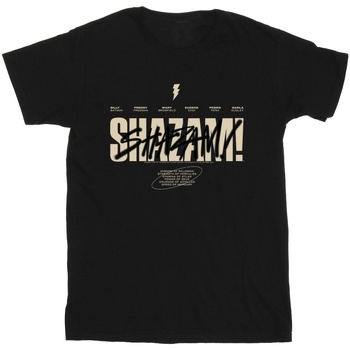 Abbigliamento Uomo T-shirts a maniche lunghe Dc Comics Shazam Fury Of The Gods Vandalised Logo Nero