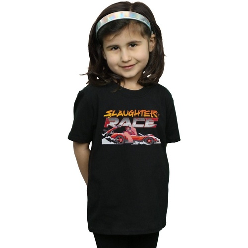 Abbigliamento Bambina T-shirts a maniche lunghe Disney Wreck It Ralph Slaughter Race Nero